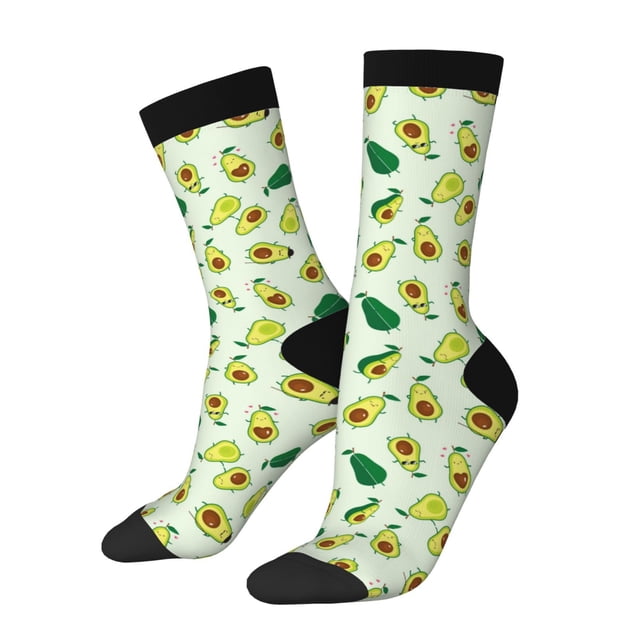 Balery Cartoon Fruit Calcetas Largas con Estampado para Hombre y Mujer – Suaves y Transpirables, Talla Única (US 5-11)