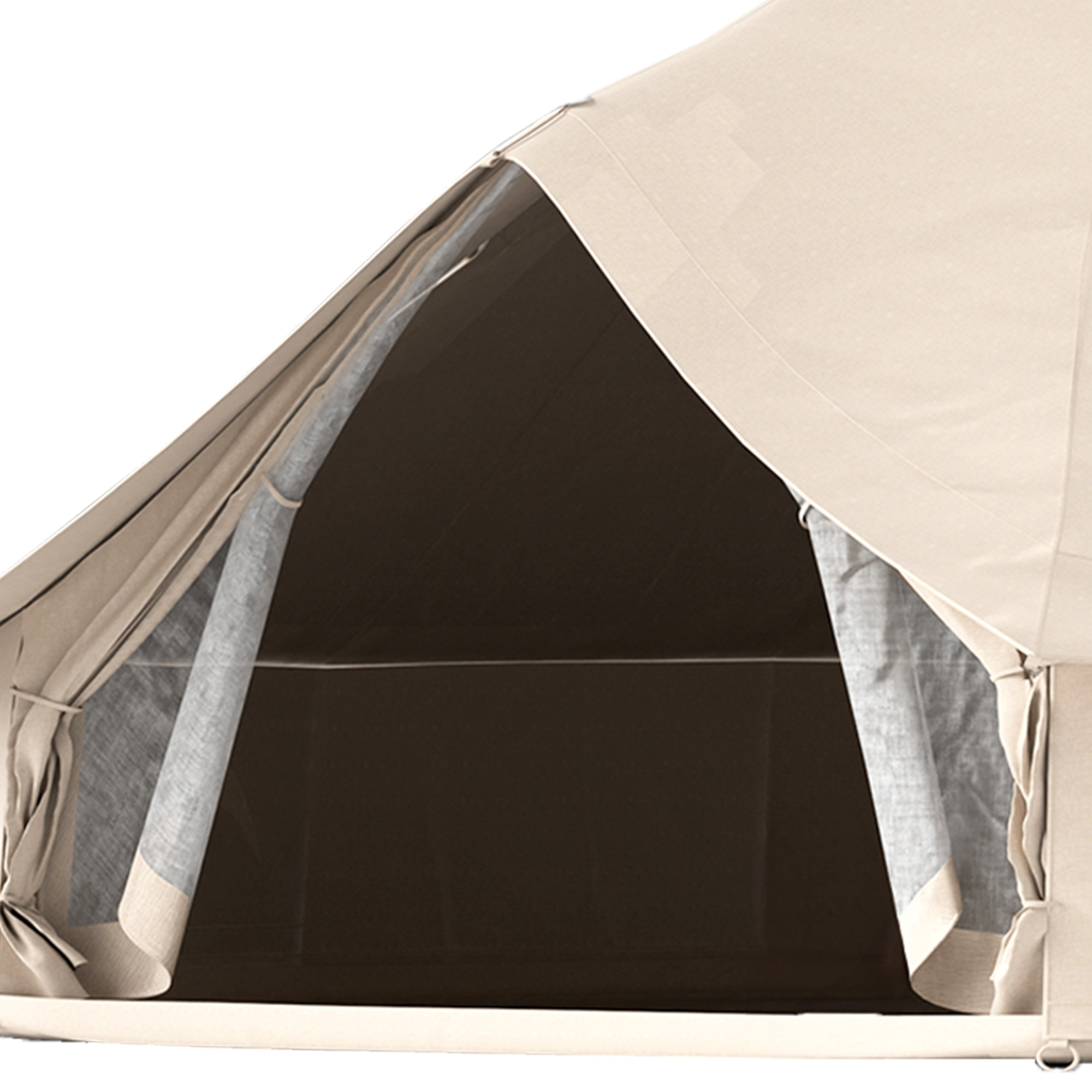 Dextrus Camping Tent 4 Seasons Glamping Bell Tent Waterproof with Stove Jacks & 4 Breathable Windows Cotton for Outdoor Family Party, Camping, Picnic, Barbecue