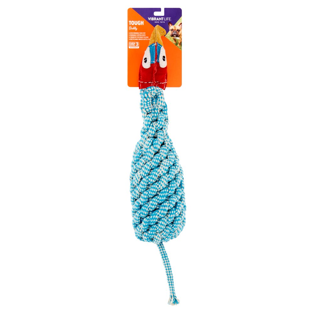 Vibrant Life Tough Buddy EcoFriendly Rope Macaw Dog Toy with