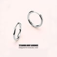 thumbnail image 6 of G23 Solid Titanium Hoop Earrings Implant Grade Hypollergenic Small Huggie Hoop Earrings Hinged Sleeper Cartilage Earrings for Women Men Silver Black 14K Gold Plated 8mm 10mm 12mm, 6 of 6