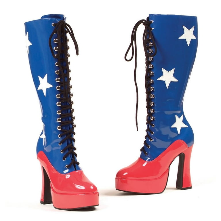 White patent lace up cheap boots