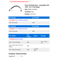 thumbnail image 2 of Front Left Brake Hose - Compatible with 1998 - 2011 Ford Ranger 1999 2000 2001 2002 2003 2004 2005 2006 2007 2008 2009 2010, 2 of 2