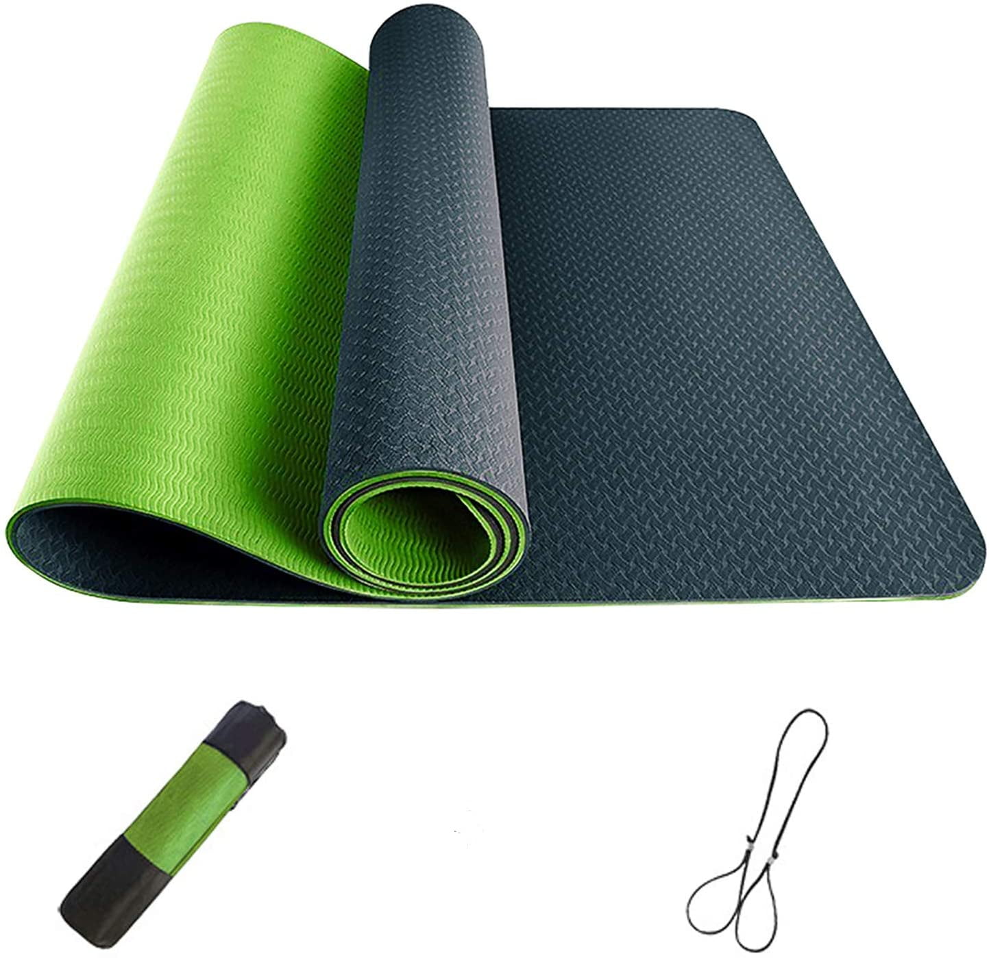 TPE Non Slip Pro Yoga Mats for Women and All Yoga Lovers Yoga Mat Pilates&Floor Exercises 