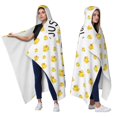 thumbnail image 2 of Cozy Plush Cute Duck Pattern Wearable Blanket Hoodies for Bedding Travelling Yellow Ducks Hooded Blankets for Women Men Adults Duck Lovers Decor Birthday Gifts 60×80 Inch, 2 of 5