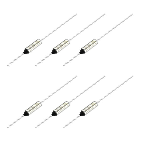 Uxcell 6Pcs Metal Temperature Thermal Fuse RY120 120 °C 248°F 15A 250V Cutoff Thermal Fuse for Motor Transformer Electric Industrial Home Appliance