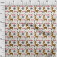 thumbnail image 2 of oneOone Cotton Cambric White Fabric Merry Christmas Dress Material Fabric Print Fabric By The Yard 56 Inch Wide-W5Y, 2 of 4