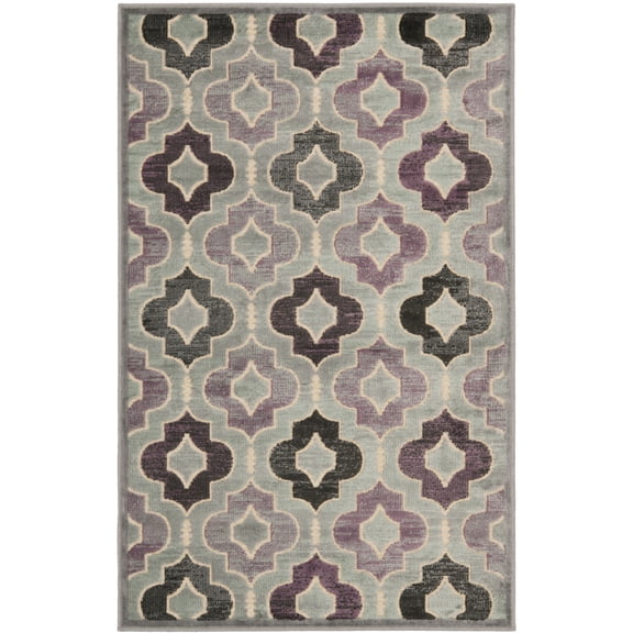 SAFAVIEH Paradise Lakisha Geometric Tessellation Area Rug, Grey/Multi, 5'3" x 7'6"