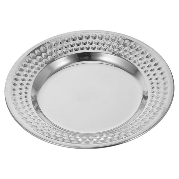 WEUVEB Stainless Steel Cake Holder Decorative Plate 1 Set Dessert Serving Tray