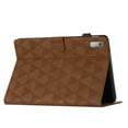 thumbnail image 6 of Allytech Case for Lenovo Tab M9 9.0" 2023, Embossed Pattern PU Leather Case with Card Slots & Pen Holder, Multi-Angle Viewing Stand Auto Sleep Wake Shockproof Flip Case, Brown, 6 of 10