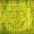 thumbnail image 1 of Ahgly Company Indoor Square Abstract Yellow Contemporary Area Rugs, 8' Square, 1 of 4