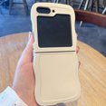 thumbnail image 3 of Compatible with Samsung Galaxy Z Flip5 Cute Case Wave Frame Frosted TPU Soft Slim Shockproof Protection Cover for Women Girls-White, 3 of 8