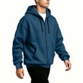 thumbnail image 6 of Jackets for Men Classic Hooded Zip Up Long Sleeve Solid Color Everyday Jacket, 6 of 9