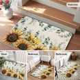 thumbnail image 5 of 2x3 Ft Entryway Area Rug, Sunflower Eucalyptus Kitchen Rug Runner Washable Floor Mat, Farmhouse Weeping Botanical Linen Non Slip Indoor Door Mat Throw Carpet for Bathroom Living Room Bedroom, 5 of 8