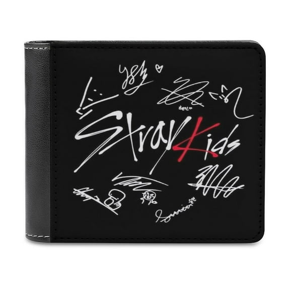 Stray Kids Wallet Billfold Card Holder Bifold Wallet Purse PU Leather Cartoon Wallet