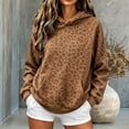 thumbnail image 2 of Leopard Hoodie for Women Fashion Oversized Pullovers Top Y2k Vintage Cheetah Print Fall Winter Womens Sweatshirt Ginger XXL, 2 of 5