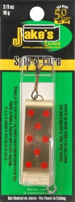 (4 pack) Jake's Spin-A-Lure 2/3oz Gold w Red Dots