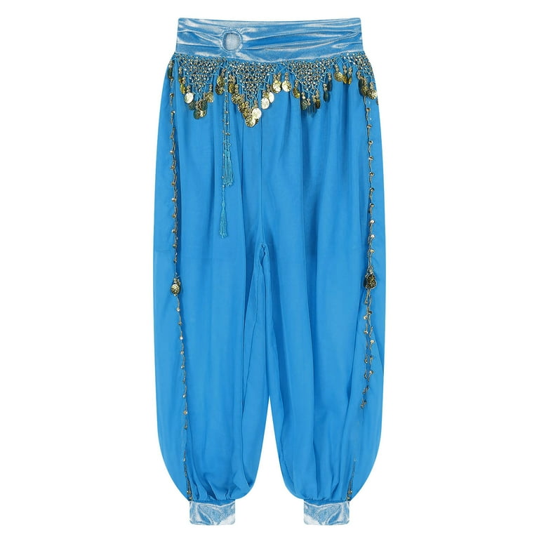 YONGHS Women's Belly Dance Arabic Performance Harem Pants