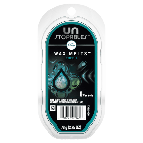 Febreze Unstopables Odor-Fighting Wax Melts Air Freshener, Fresh, 2.75 oz. Wax Melts (4 Pack)