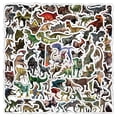 thumbnail image 1 of Calcomanías de vinilo impermeables con forma de dinosaurio, 50 unidades, para niños, 1 of 2