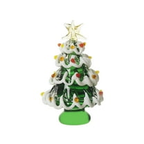 geerera Mini Crystal Christmas Tree Figurine, Small Glass Christmas Tree Gifts, for Xmas Party Living Room Mantel Tabletop
