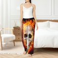 thumbnail image 4 of Gaeub Satanic Skull Soft Pajama Pants for Women,&nbsp;Wide Leg Comfy Casual Lounge Yoga Capri Pants Wide Leg-XX-Large, 4 of 6