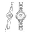 thumbnail image 3 of rosa y conjunto de brazalete de cadena reloj de reloj de de joyería para - plateado de plata Blanco plateado + Plata Yinane brazalete de reloj de acero inoxidable, 3 of 6
