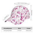 thumbnail image 2 of Balery Breast Cancer Awareness4 Gorra de béisbol de tamaño ajustable para correr, entrenar y actividades al aire libre. Gorra de papá para todas las estaciones., 2 of 6