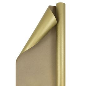 JAM Paper Kraft Wrapping Paper, 50 Sq ft Total, Gold, 2/Rolls/Pack