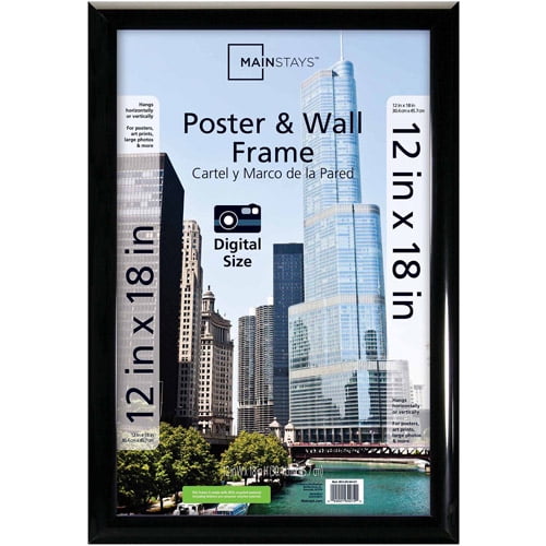 12" x 18" Trendsetter Wall Poster Picture Photo Hanging Frame Home Decor Black 
