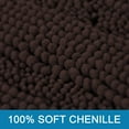 thumbnail image 3 of Bathroom Rugs Bath Rug Set 2 Piece Bathroom Contour Rug Toilet Mat Sets Non Slip Contour Bath Rug Ultra Thick Water Absorbent Striped Bath Mats(36" x 24" Plus 20" x 24" U, Chocolate), 3 of 6