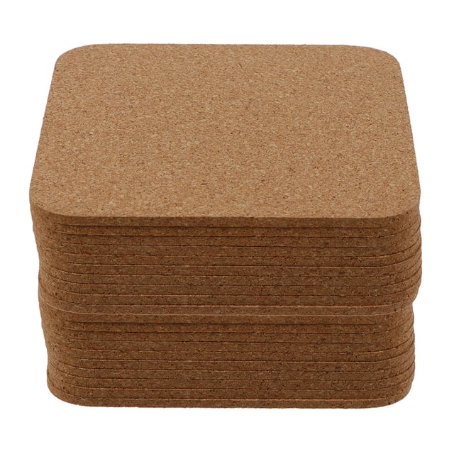 IFANLANDOR 20Pcs Cork Coasters Water Absorbing Light Brown for Drinking Beer