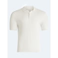 thumbnail image 6 of Free Assembly Men's Cozy Yarn Cable Knit Polo Sweater with Short Sleeves, Sizes XS-3XL, 6 of 6