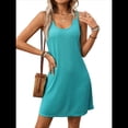thumbnail image 3 of Robes d'Été pour Femmes 2025 Œillet Décontracté Ample Sans Manches Robes de Soleil Débardeurs Vert Tropical S, 3 of 10
