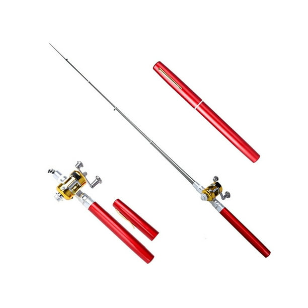 Telescopic Mini Fishing Pole Portable Pocket Fishing Pole Pen Shape Folded  Fishing Rod Reel Wheel Fishing Rod Mini Fishing Rod 