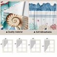 thumbnail image 5 of Swag Valance Curtains for Windows, Green Starfish Summer Light Filtering Kitchen Curtains with Rod Pocket, Ocean Coral Conch Blue Shells Window Treatment Valances for Living Room, 36x63 - 2 PCS, 5 of 9
