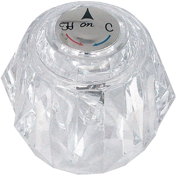 Danco 88439 Delta Clear Acrylic Bath Handle, White|Clear