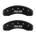 thumbnail image 5 of MGP 4 Caliper Covers Engraved Front & Rear Silverado style/SS Red finish silver ch Fits select: 1999-2000 CHEVROLET SILVERADO C1500, 2005-2006 CHEVROLET SILVERADO K1500, 5 of 6