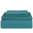 thumbnail image 5 of Lux Decor Collection Twin Bed Sheets Set 4 Piece - 16 Inch Deep Pocket Microfiber Sheets - Teal, 5 of 8