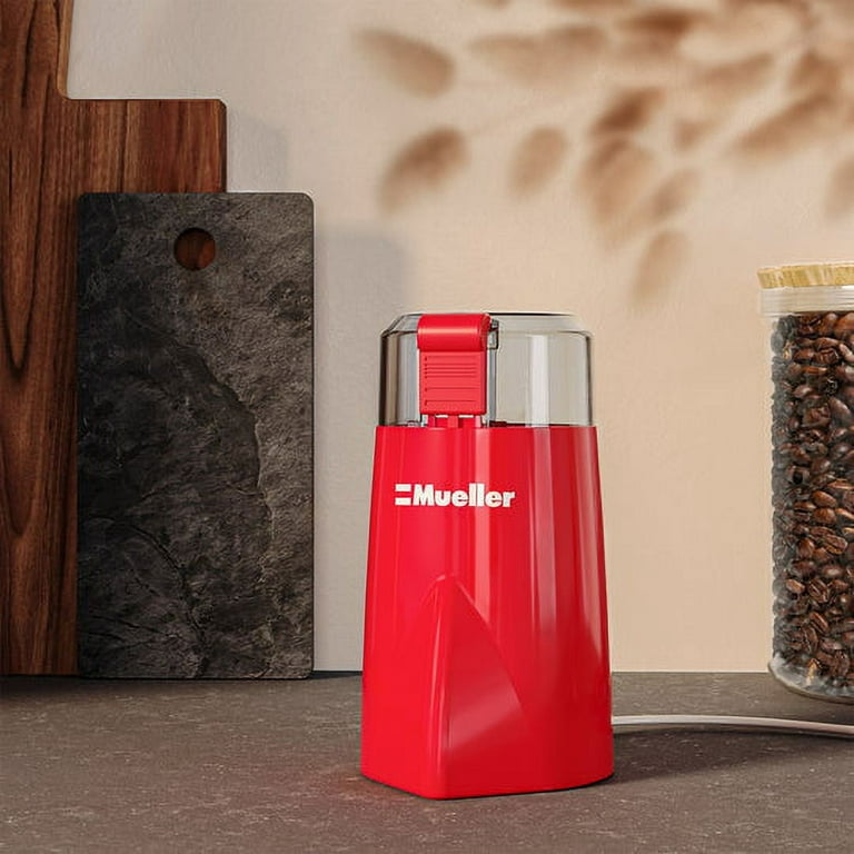 Mueller HyperGrind Precision Electric Spice/Coffee Grinder Mill with Large  Grinding Capacity and Powerful Motor also for Spices, Herbs, Nuts, Grains,  Red 