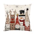 thumbnail image 3 of 2024 Linen Christmas Cushion Cover Santa Claus Snowman Elk Merry Christmas Decor for Home Sofa Pillow Cover Xmas Ornaments Noel, 3 of 5