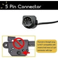 thumbnail image 3 of 6 Button 5-Pin Lift Chair Remote Controller, 1.1m Spring Cable (Stretched 2m), for Electric Recliner, Elderly Chair, Dual Motor Sofa Handle Switch, 3 of 4