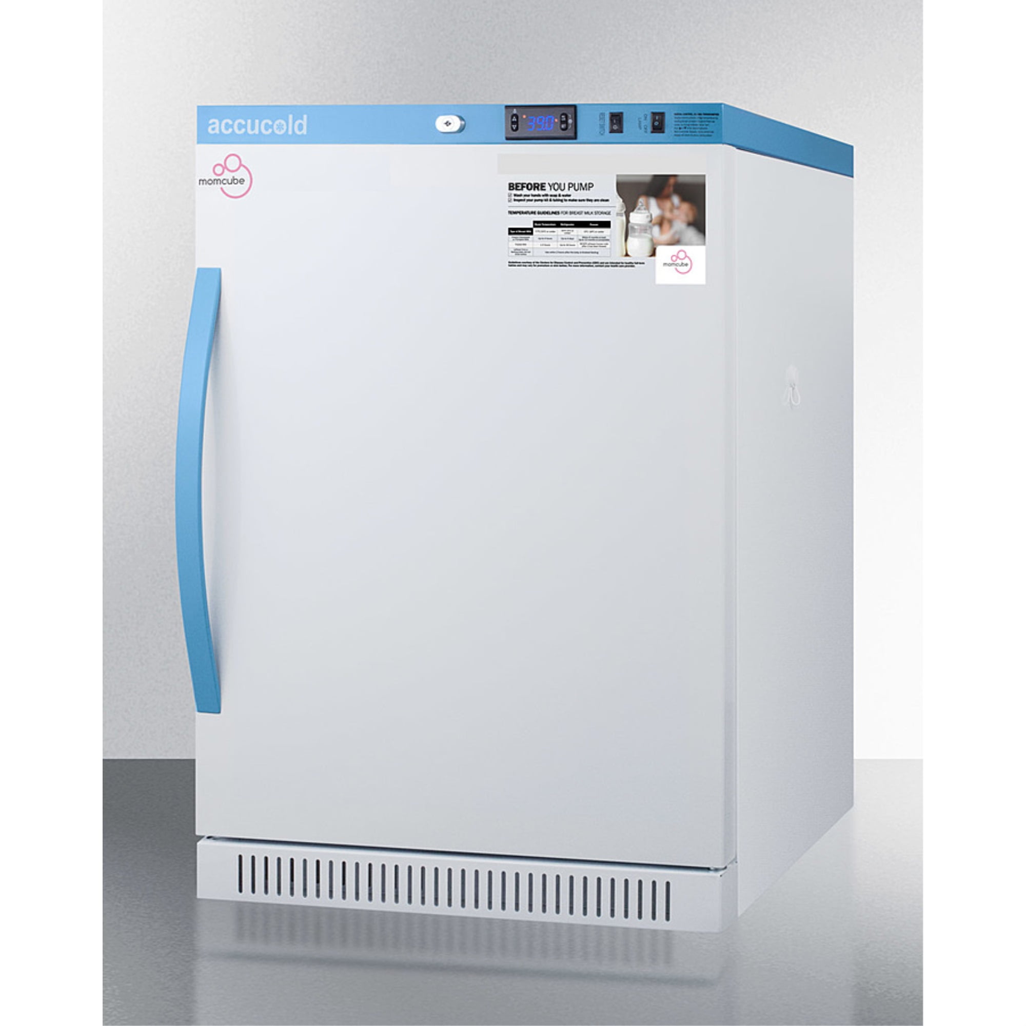 6 cu.ft. MOMCUBE breast milk refrigerator with interior lockers