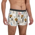 thumbnail image 5 of Men's Boxer Briefs, Hand Drawn Animals Soft Comfy Mens Underwear Boxer Briefs Breathable With Widen Waist, 5 of 7