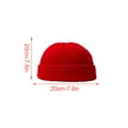 thumbnail image 3 of Tuque Tricotée Exquise Confortable Style Simple Tuque Exquise Femmes Hommes Chapeaux Mode Couvre-Chef Ornement Vêtement Accessoire pour Déco de Robe Rouge, 3 of 6