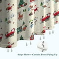 thumbnail image 6 of Beige Christmas Santa and Train Pattern Shower Curtain 72"x72" ,Bathroom Decorative Shower Curtains Set with 12 Hooks,Modern Waterproof Washable Shower Curtain, 6 of 6
