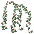 thumbnail image 1 of KAKOWELY 2 guirnaldas de rosas artificiales de seda para colgar en el jardín, bodas y fiestas., 1 of 4