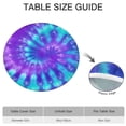 thumbnail image 6 of Purple Blue Tie Dye Pattern Round Fitted Tablecloth with Elastic Edge,Dining Table Cover Waterproof,Outdoor Round Tablecloth for Camping,Dining,Indoor and Outdoor, 6 of 7