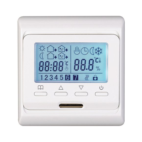 thermostat de Sol Électrique programmable à Écran LCD 220/230V 7 Jours Contrôleur Numérique 16A pour Sol