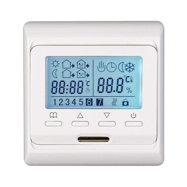 220/230V 7-day LCD programmable electric floor heating thermostat digital LCD controller panel 16A for floor