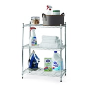 Hyper Tough 3 Tier Stackable Wire Shelf, Zinc, 750 lb Capacity